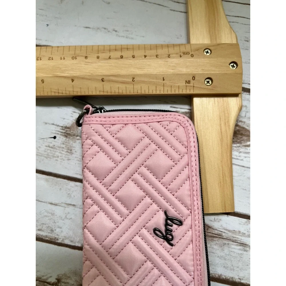 Lug NWOT Whirly Wallet Pink Quilted RFID Zip Around Accordion Travel Clutch OS